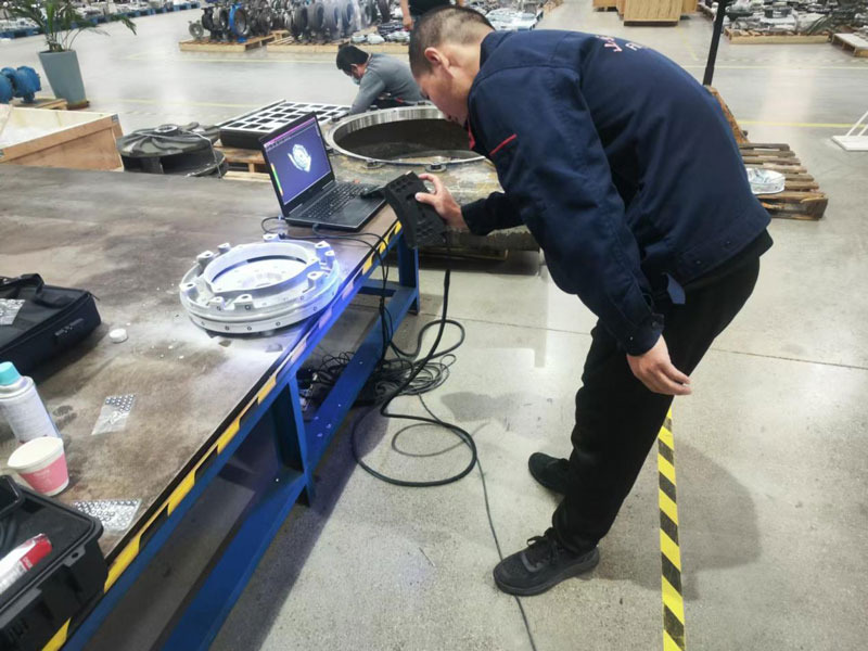 Pengimbasan laser 3d untuk bahagian ruang pam